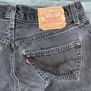 Levi’s black jeans orange tag 501